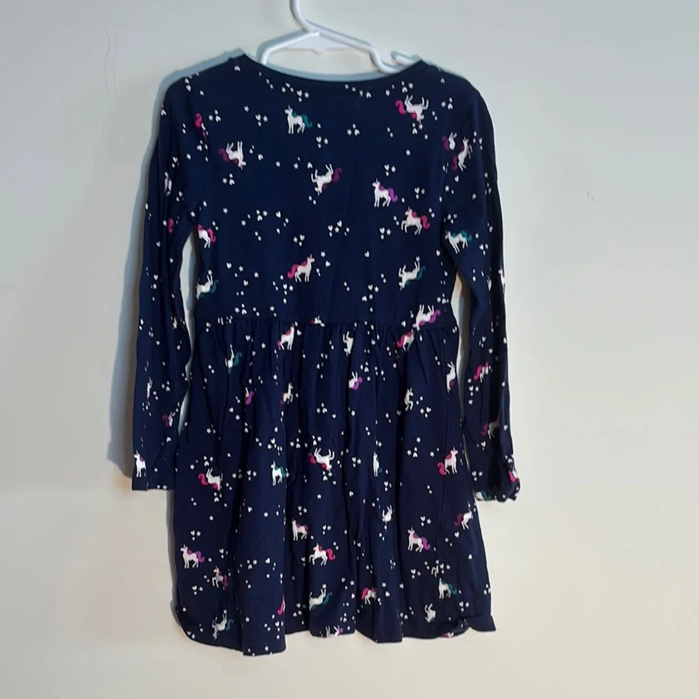 Jumping Beans Blue Long Sleeve Casual Sundress - Picture 3 of 4